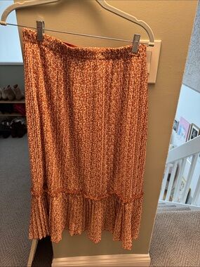 Boho Floral Tiered Midi Skirt | Size Large new with tags